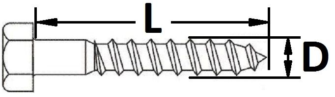 Шуруп для деревянных лаг и реек "Глухарь" 10x120мм