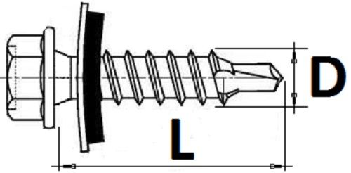 Саморез кровельный 4,8X70мм