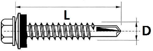 Кровельный саморез 6,3х19мм