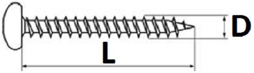 Саморез POZY полусфера 6x80 мм
