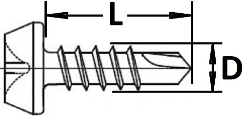 Клоп черный со сверлом 3,5х11 мм