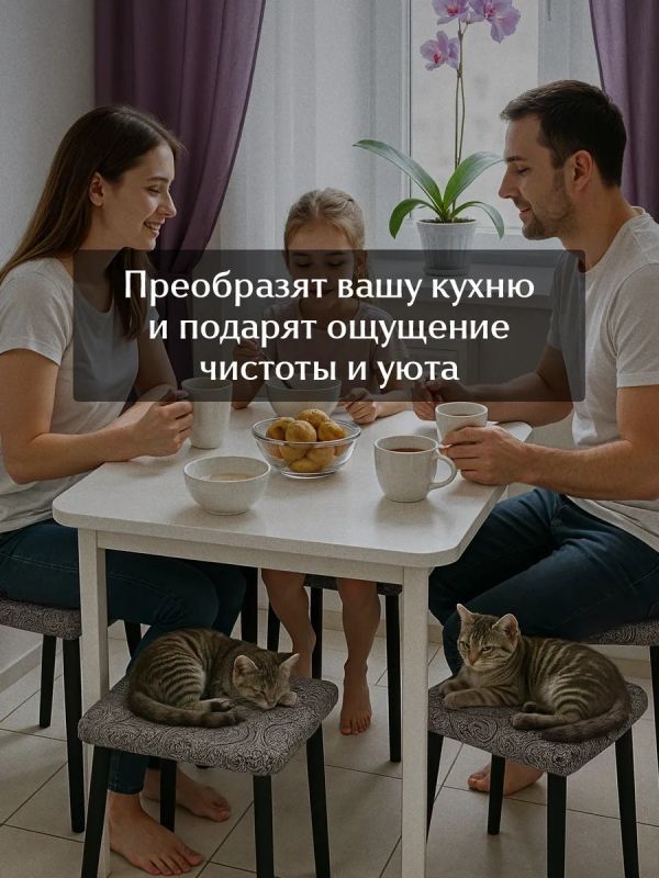 Чехол на табурет квадратный на резинке 2 шт