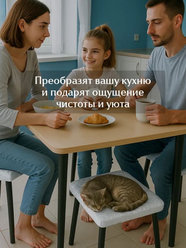Чехол на табурет квадратный на резинке 2 шт