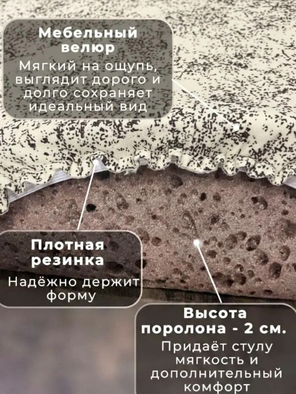 Чехол на табурет круглый на резинке 2 шт