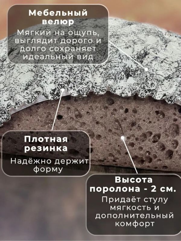 Чехол на табурет круглый на резинке 2 шт