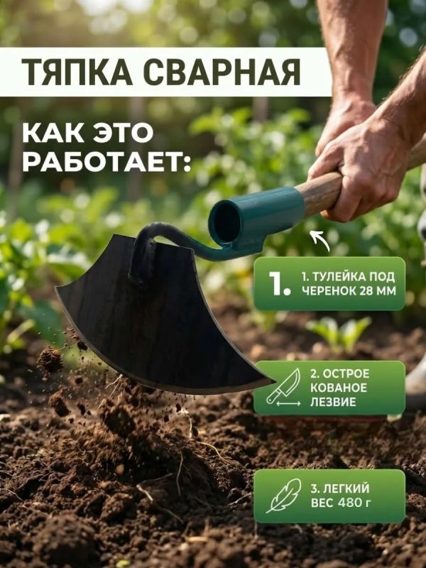Тяпка сварная для прополки и рыхления без черенка