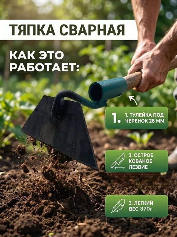 Тяпка сварная для прополки и рыхления без черенка