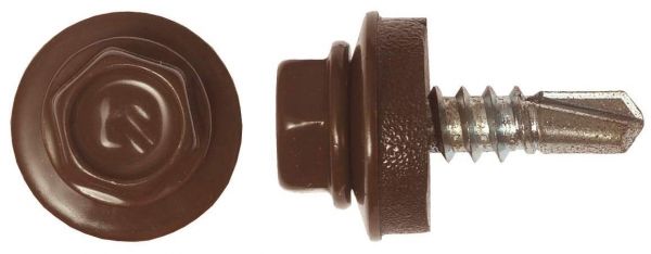 Кровельный цветной саморез 5,5х19 мм Кровельный цветной саморез 5,5х19 мм